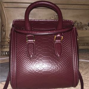 Alexander McQueen | Heroine - Burgundy Reptile Mini Satchel - RARE NWOT